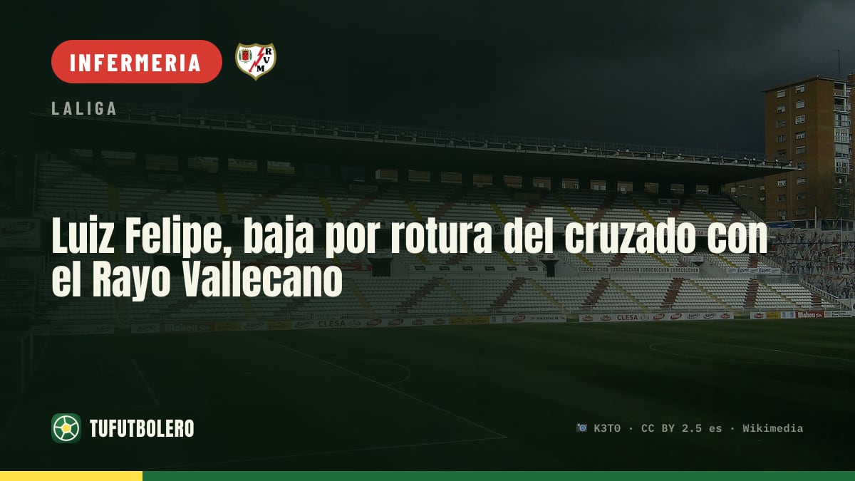 Luiz Felipe ko: rottura del crociato con il Rayo Vallecano