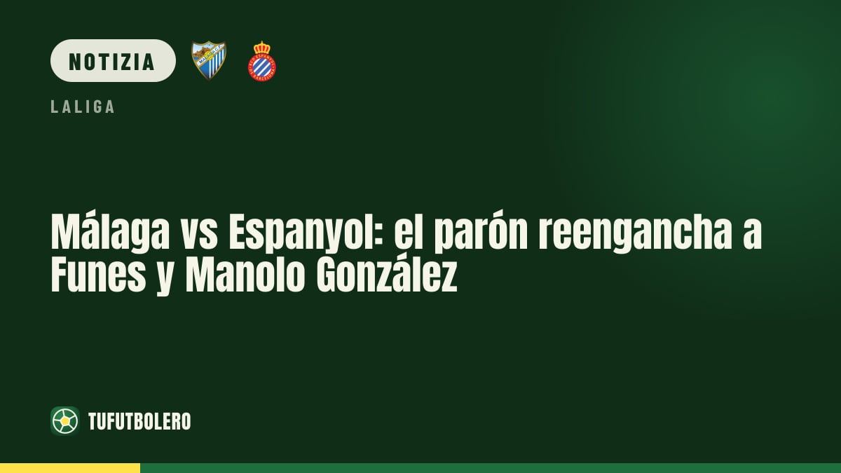 Málaga vs Espanyol: reset dopo la sosta per Funes e Manolo González
