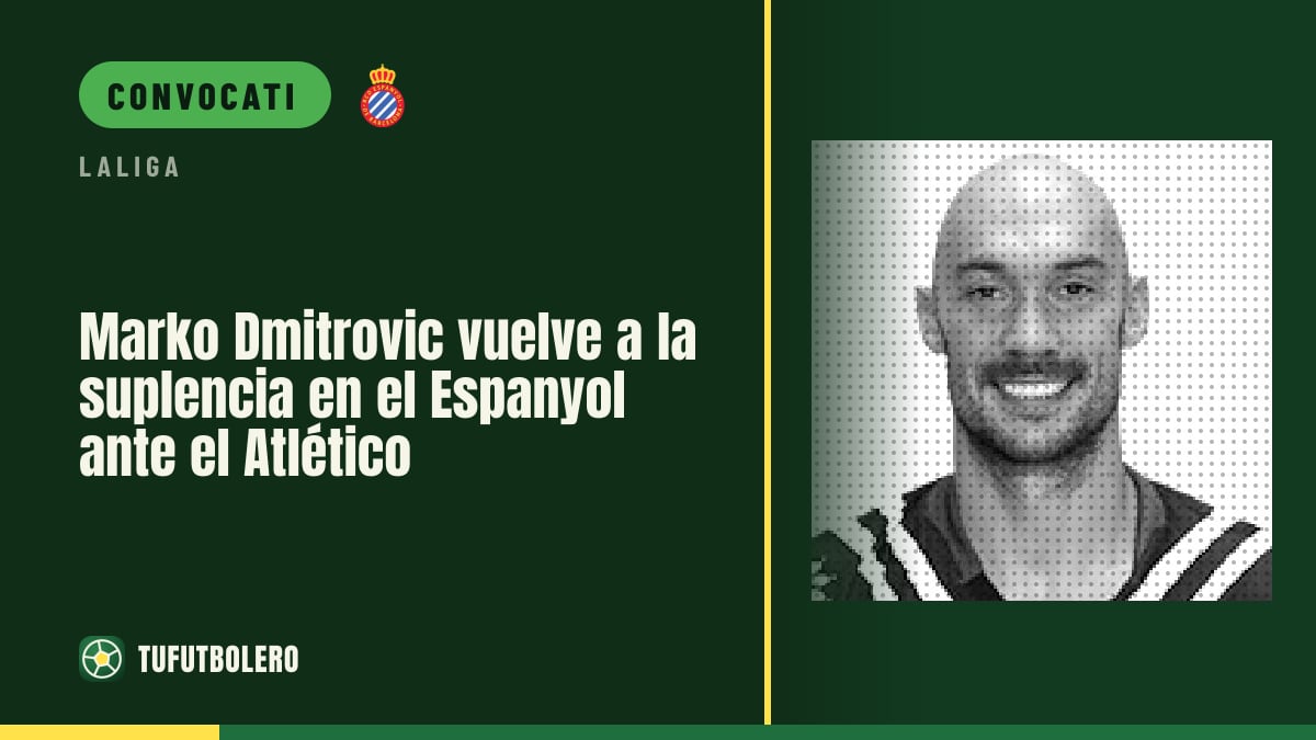 Marko Dmitrovic di nuovo in panchina con l’Espanyol contro l’Atlético