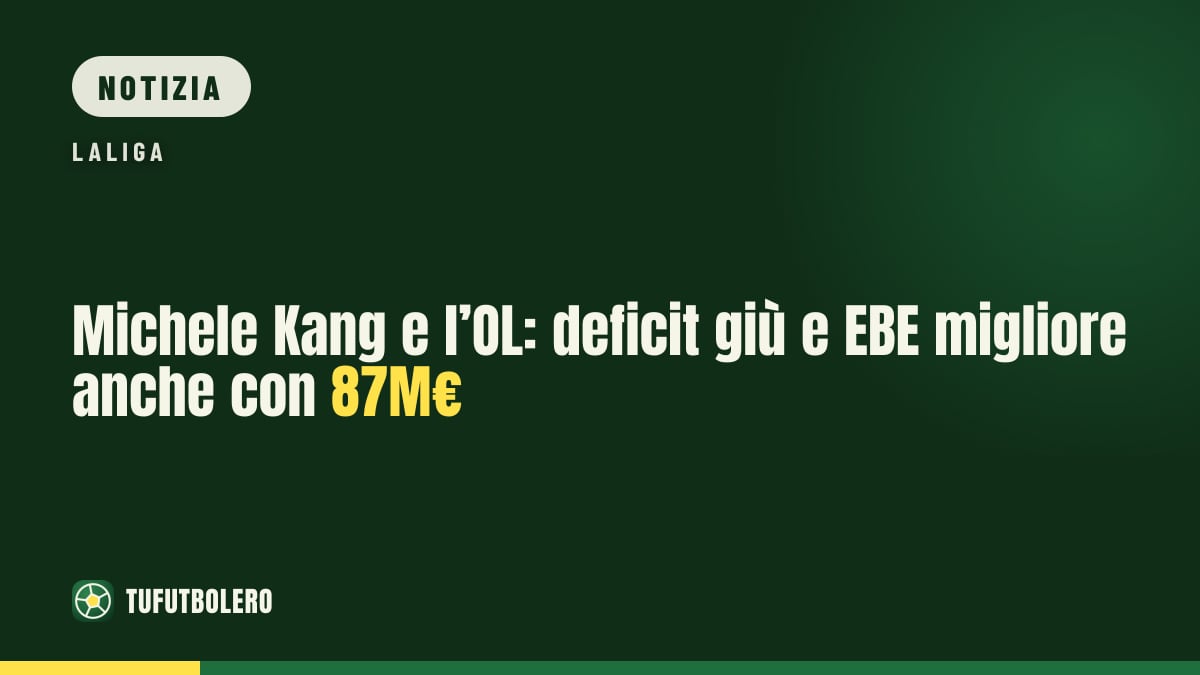 Michele Kang e l’OL: deficit giù e EBE migliore anche con 87M€