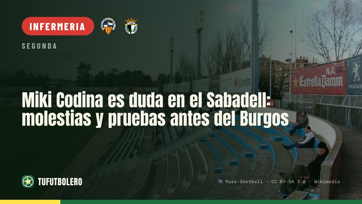 Miki Codina è in dubbio nel Sabadell: test e viaggio verso il Burgos