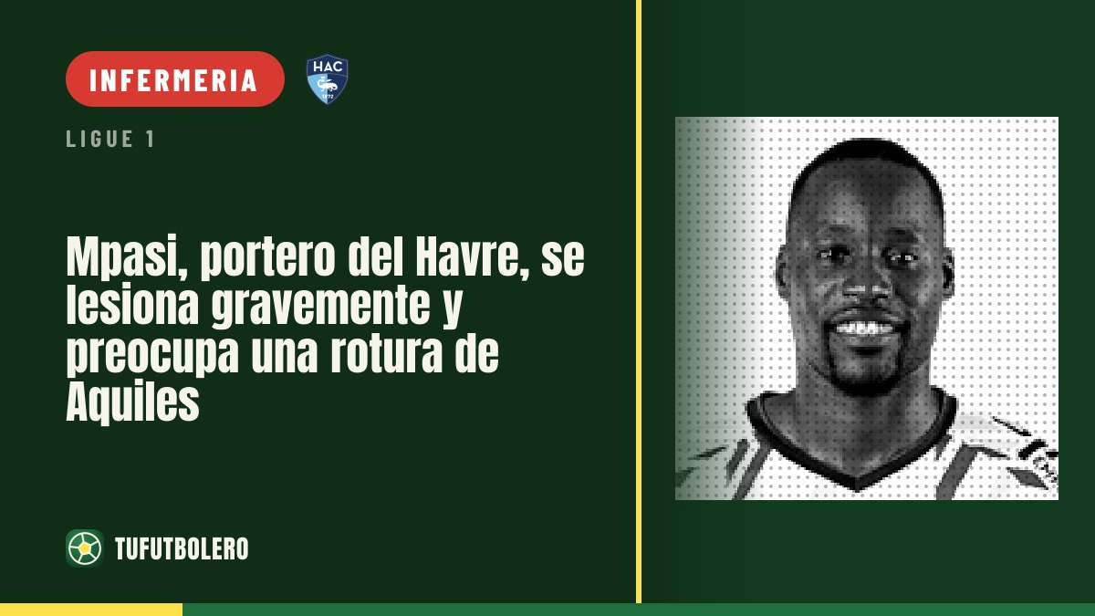 Mpasi, portiere dell’Havre, si infortuna gravemente: temuta rottura d’Achille