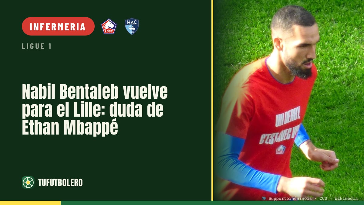 Nabil Bentaleb torna per il Lille: Ethan Mbappé ko