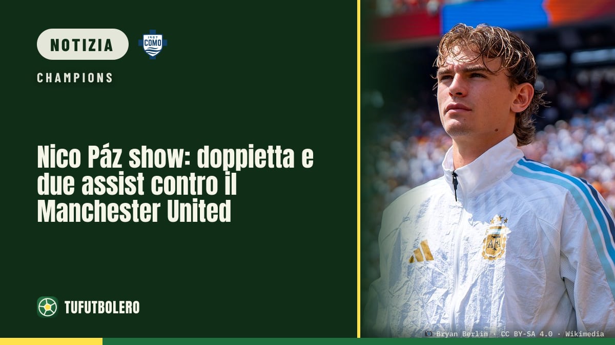 Nico Páz show: doppietta e due assist contro il Manchester United