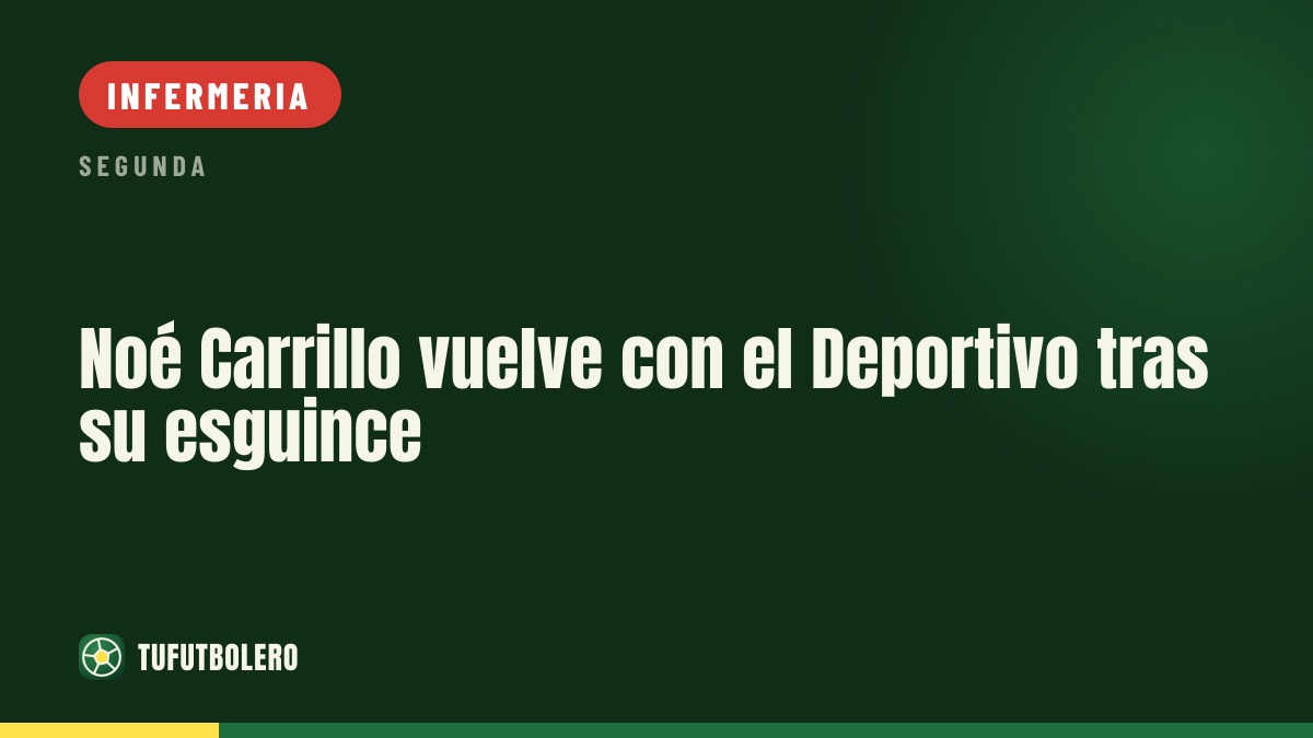 Noé Carrillo torna in gruppo: rinforzo per il Deportivo