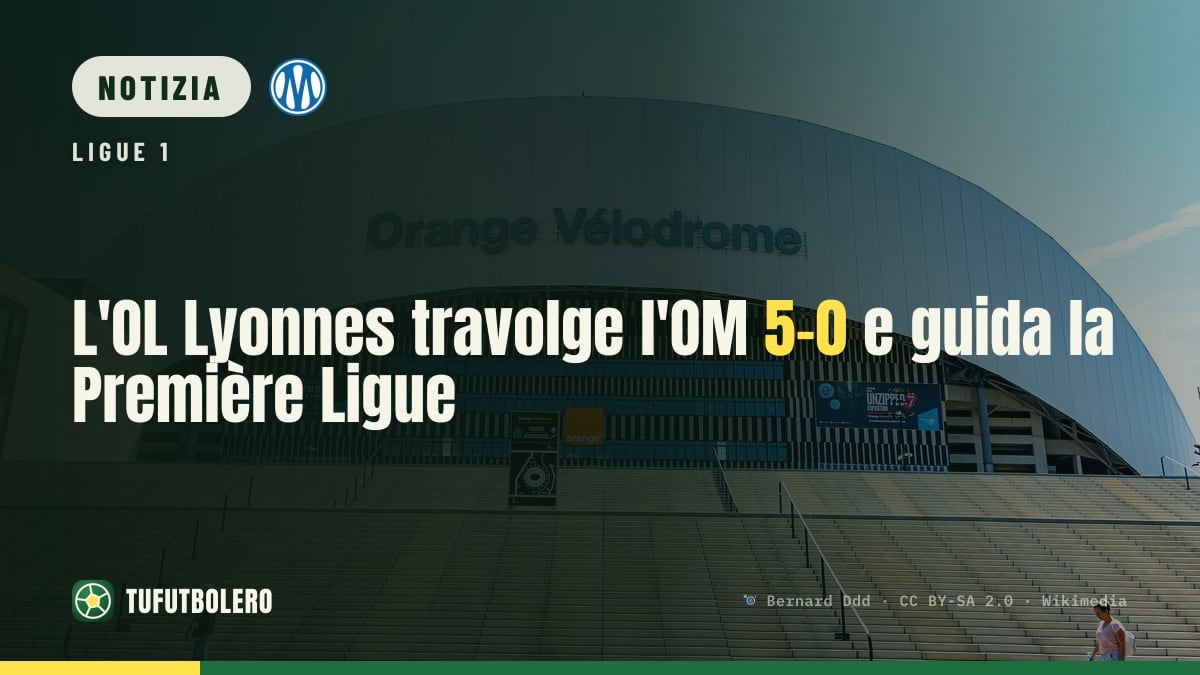 L'OL Lyonnes travolge l'OM 5-0 e guida la Première Ligue