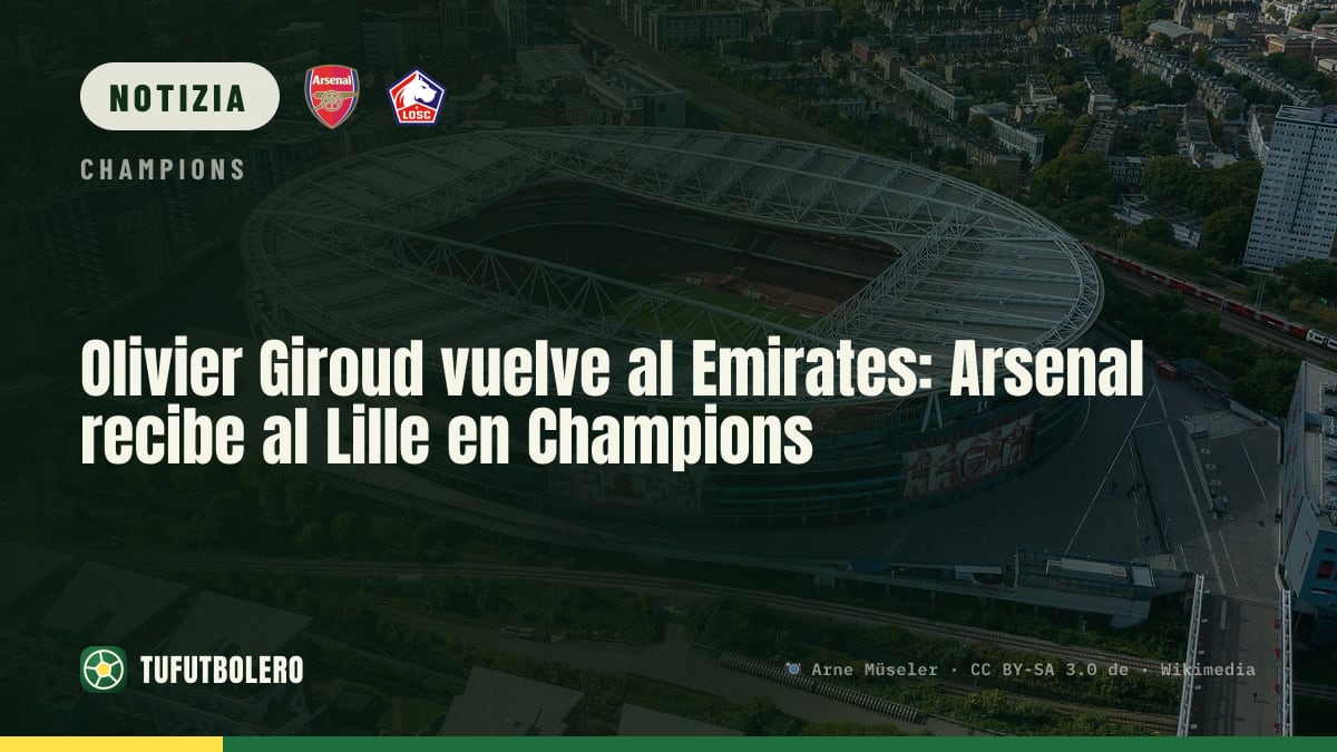 Olivier Giroud torna all’Emirates: Arsenal-Lille in Champions