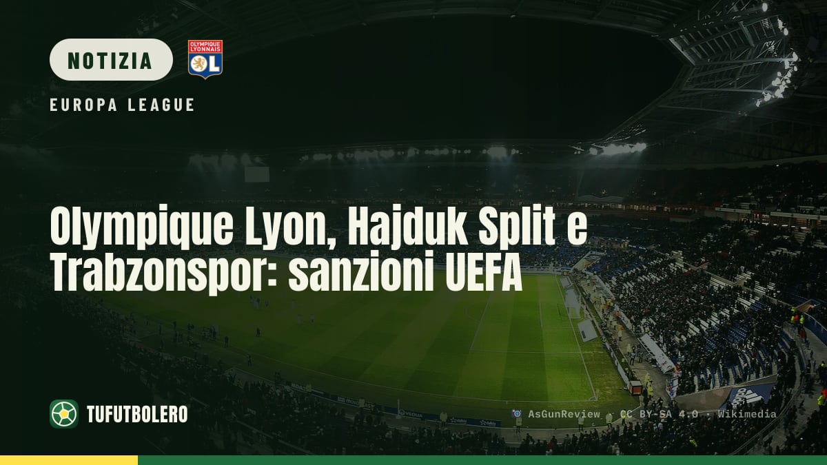 Olympique Lyon, Hajduk Split e Trabzonspor: sanzioni UEFA