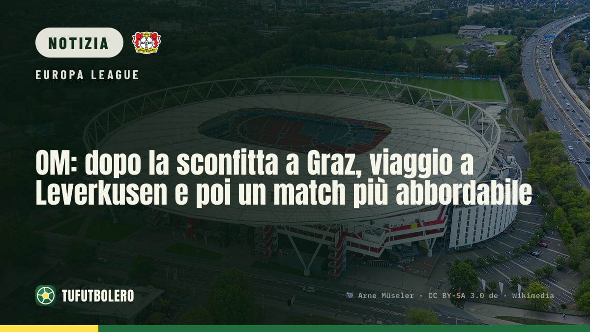 OM: dopo la sconfitta a Graz, viaggio a Leverkusen e poi un match più abbordabile