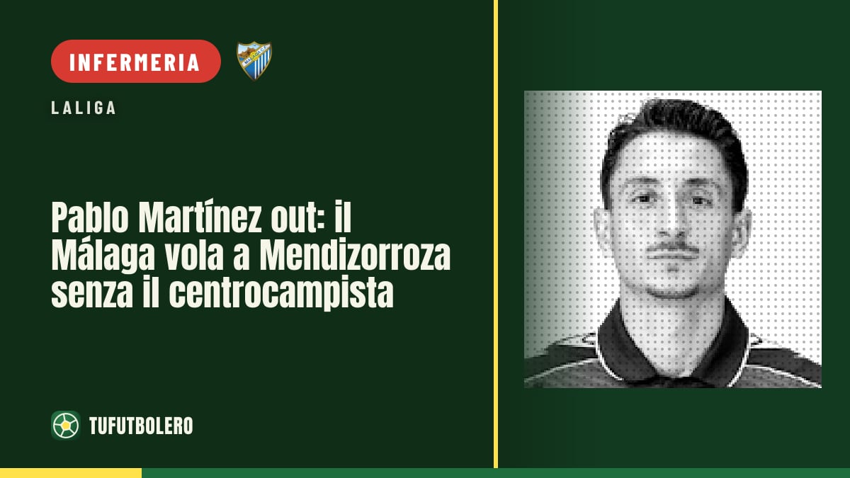 Pablo Martínez out: il Málaga vola a Mendizorroza senza il centrocampista