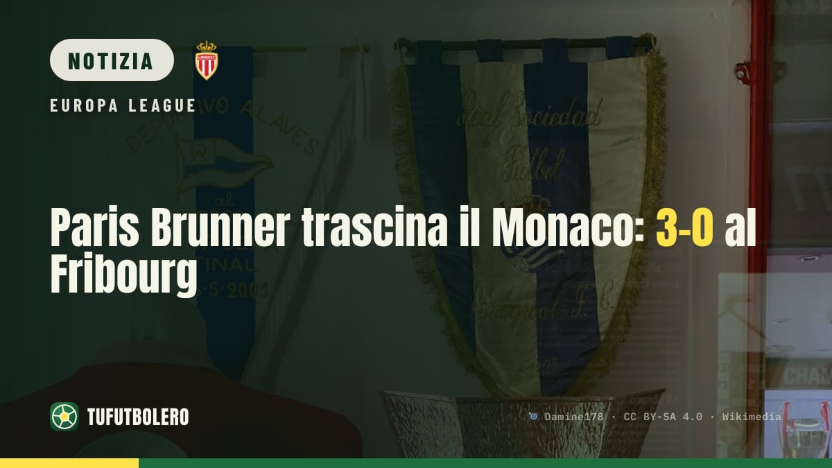 Paris Brunner trascina il Monaco: 3-0 al Fribourg