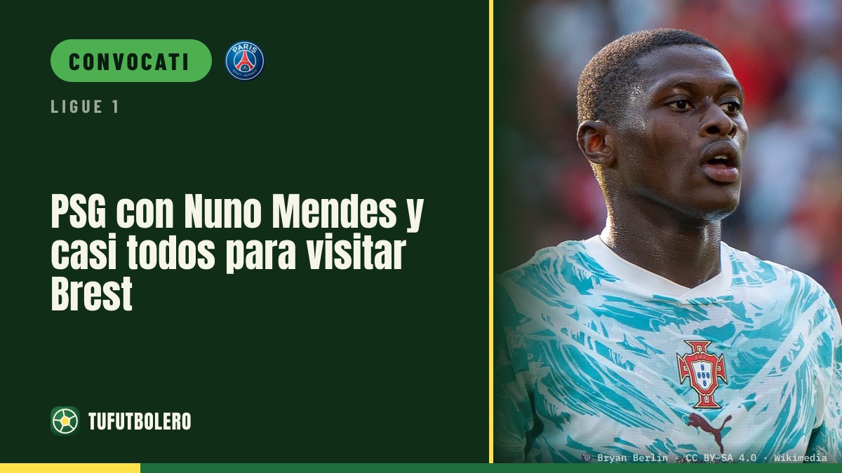 PSG al completo a Brest, con Nuno Mendes di nuovo disponibile