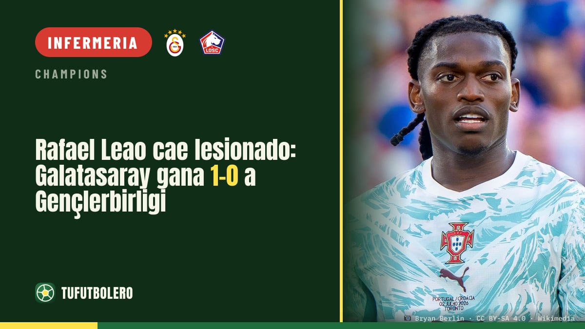 Rafael Leao esce infortunato: Galatasaray vince 1-0 il Gençlerbirligi