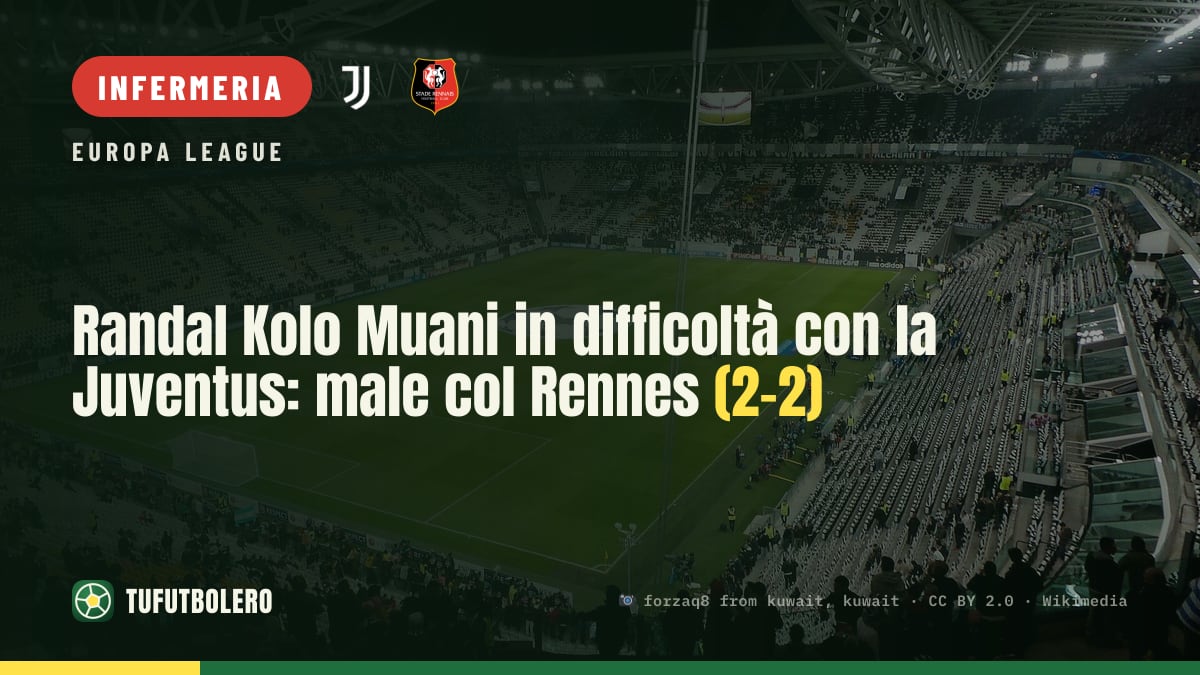 Randal Kolo Muani in difficoltà con la Juventus: male col Rennes (2-2)