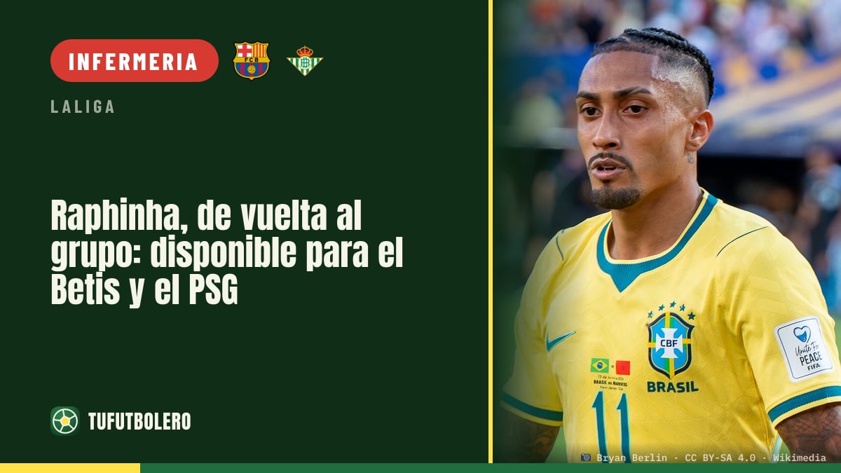 Raphinha torna in gruppo: disponibile per Betis e PSG
