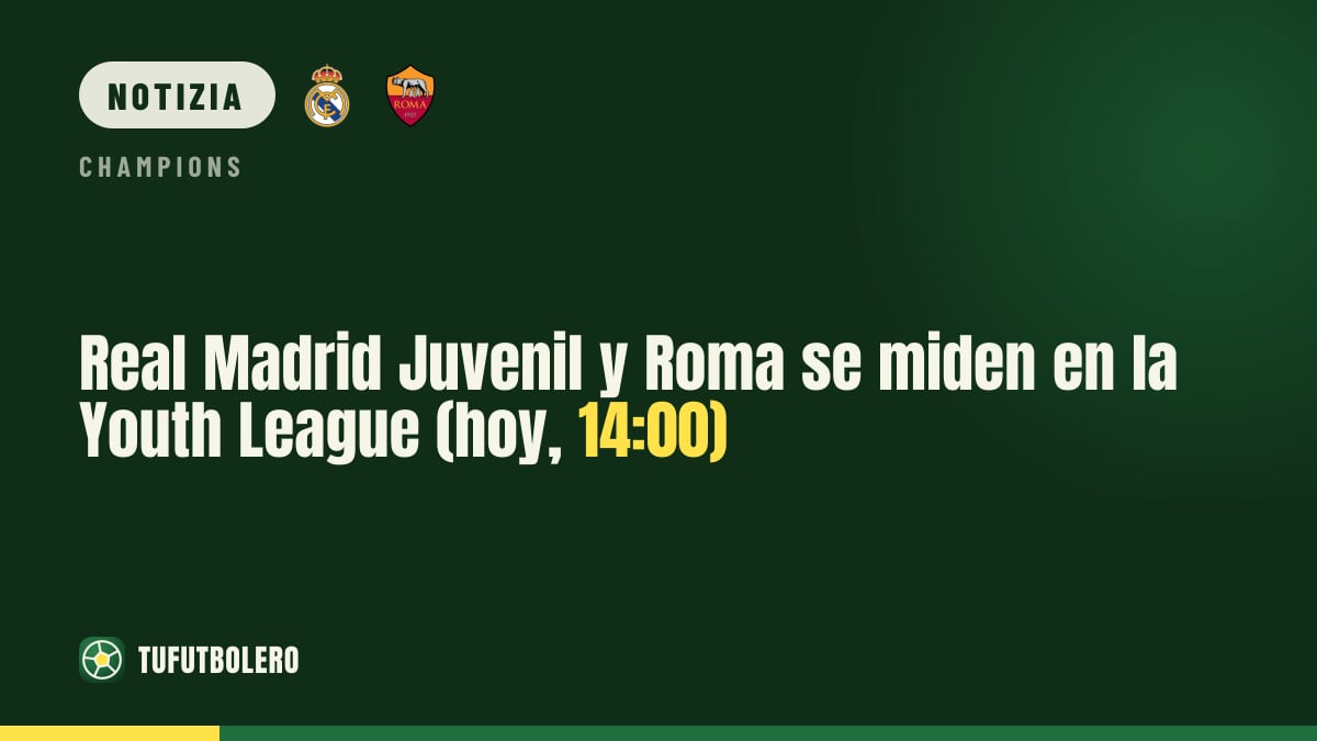 Il Real Madrid Juvenil affronta la Roma in Youth League (ore 14:00)