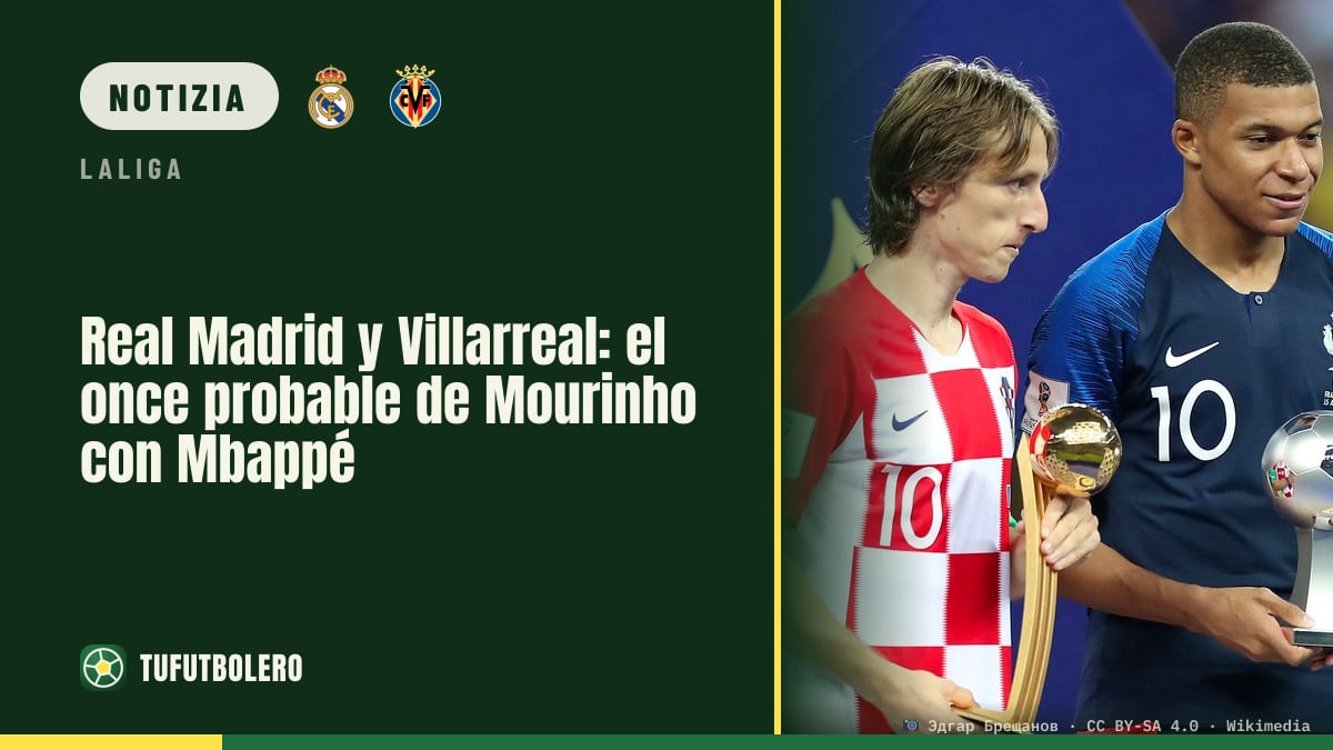 Real Madrid-Villarreal: l’undici probabile di Mourinho con Mbappé