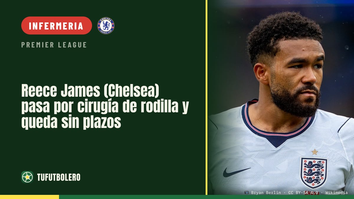 Reece James (Chelsea) opera il ginocchio: recupero senza tempi