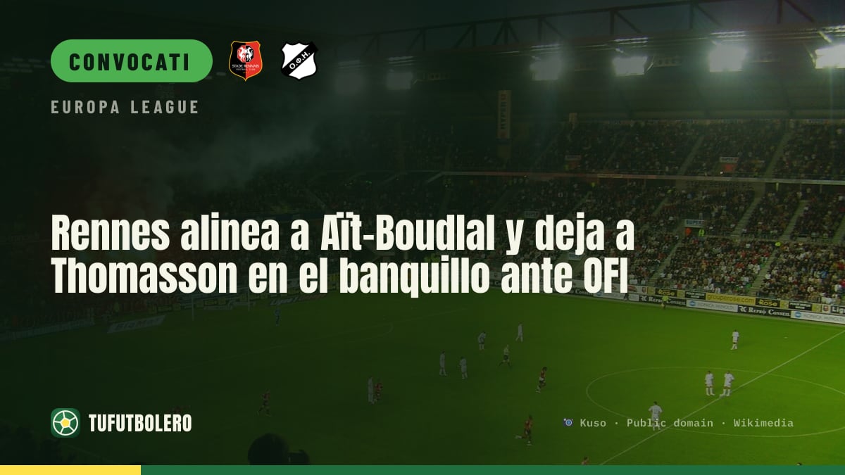 Rennes con Aït-Boudlal titolare e Thomasson in panchina contro OFI Crète