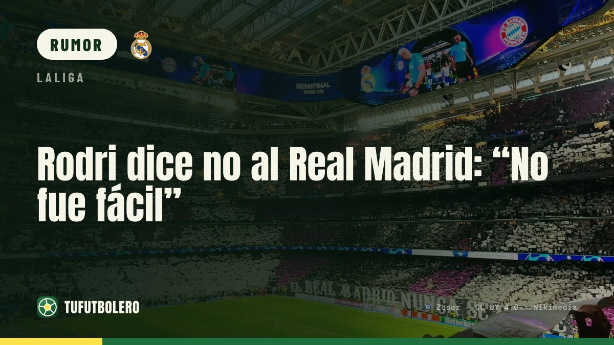 Rodri ha rifiutato il Real Madrid: “Non è stato facile”