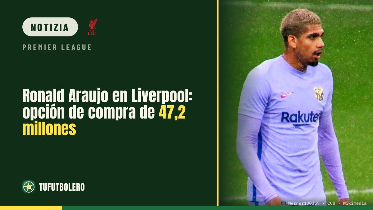 Ronald Araujo al Liverpool: opzione d’acquisto da 47,2 milioni