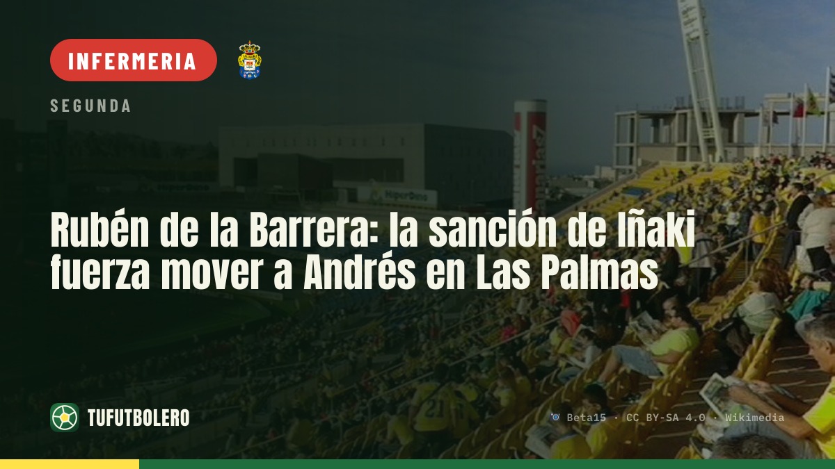 Rubén de la Barrera: la squalifica di Iñaki costringe a ripensare Andrés al Las Palmas