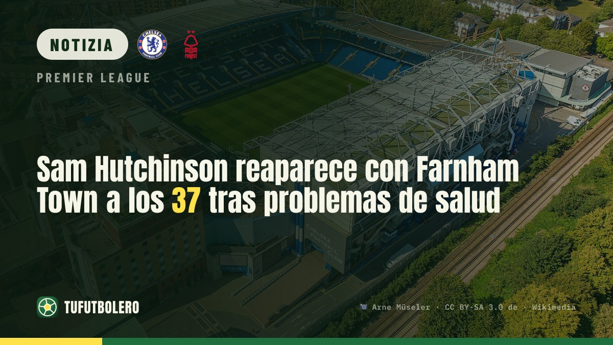 Sam Hutchinson torna a 37 anni con il Farnham Town dopo un grosso problema di salute