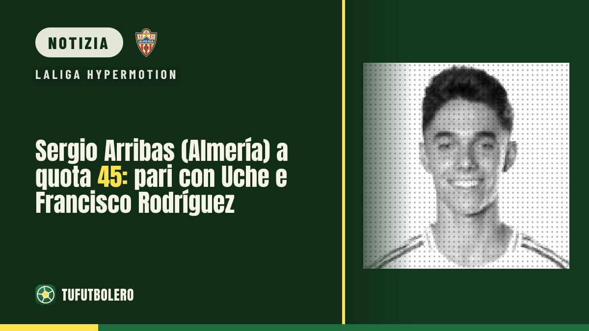 Sergio Arribas (Almería) a quota 45: pari con Uche e Francisco Rodríguez