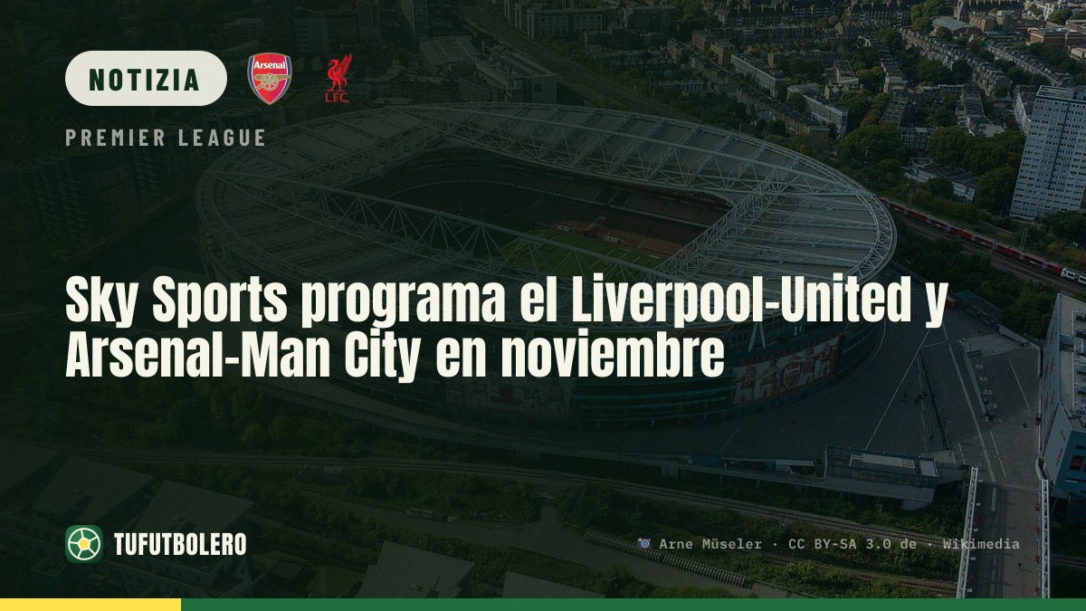 Sky Sports: Liverpool-United e Arsenal-Man City in diretta a novembre