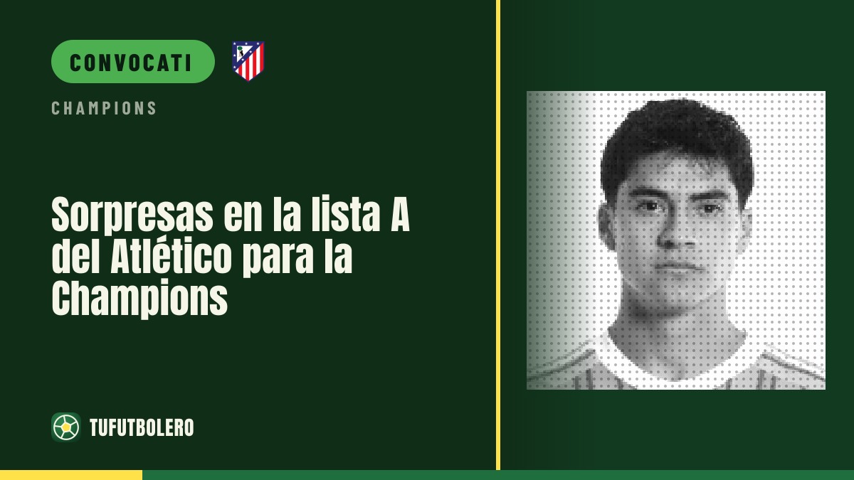 Sorpresa nella lista A dell’Atletico per la Champions