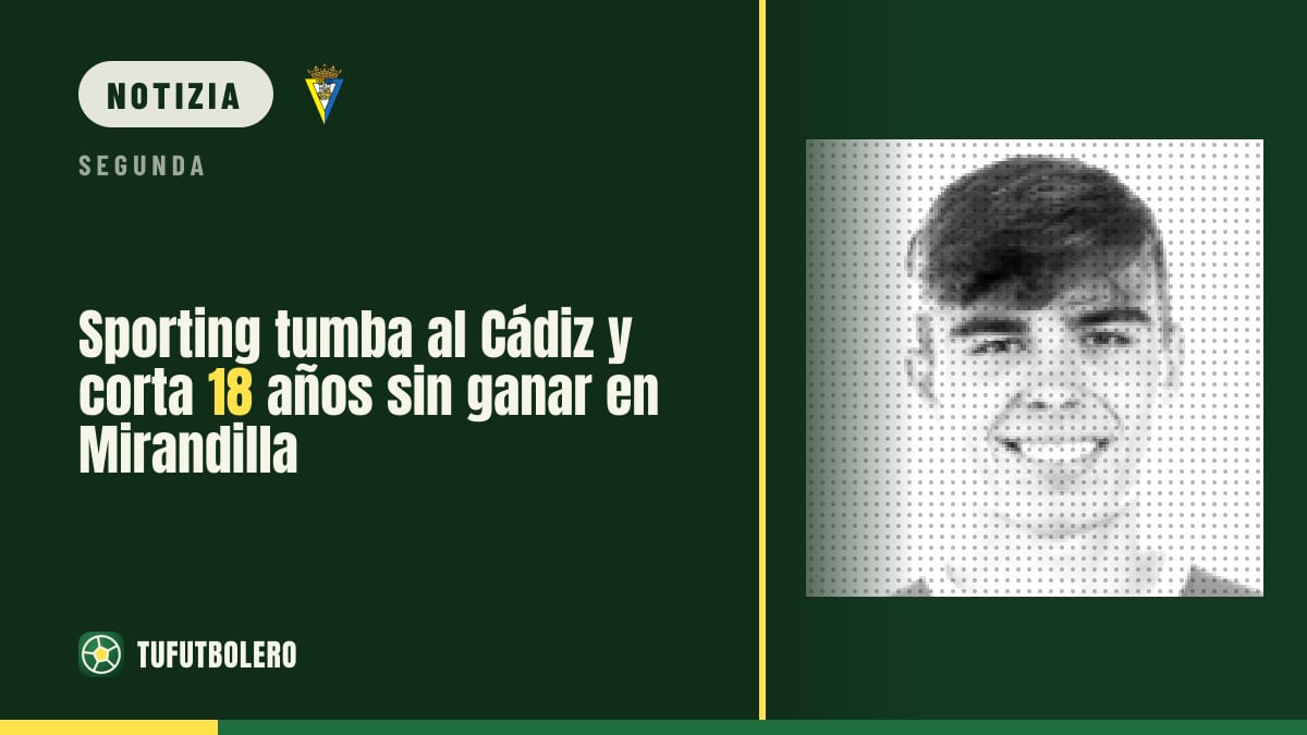 Sporting batte il Cádiz e chiude il digiuno di 18 anni al Nuevo Mirandilla