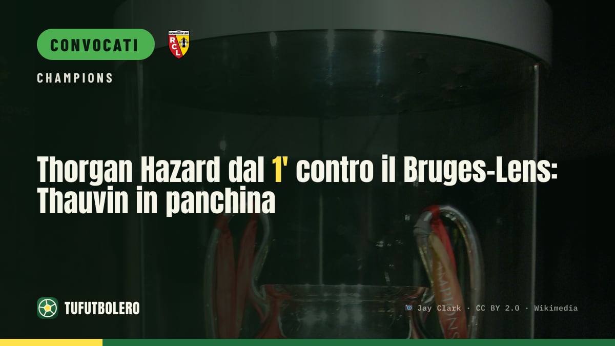 Thorgan Hazard dal 1' contro il Bruges-Lens: Thauvin in panchina