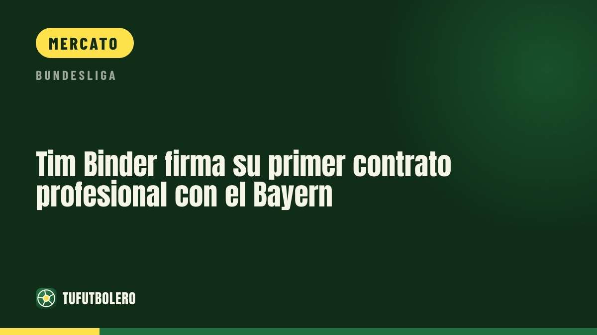 Tim Binder firma il primo contratto da professionista con il Bayern