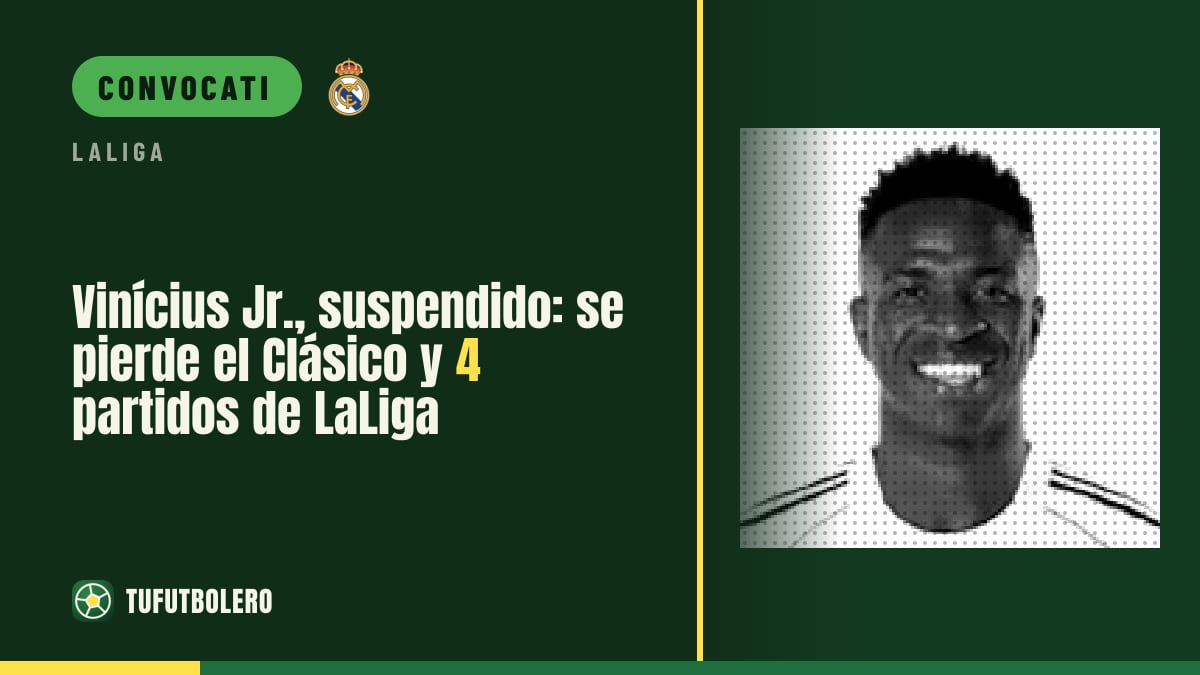 Vinicius Jr squalificato: salta il Clasico e 4 partite di Liga