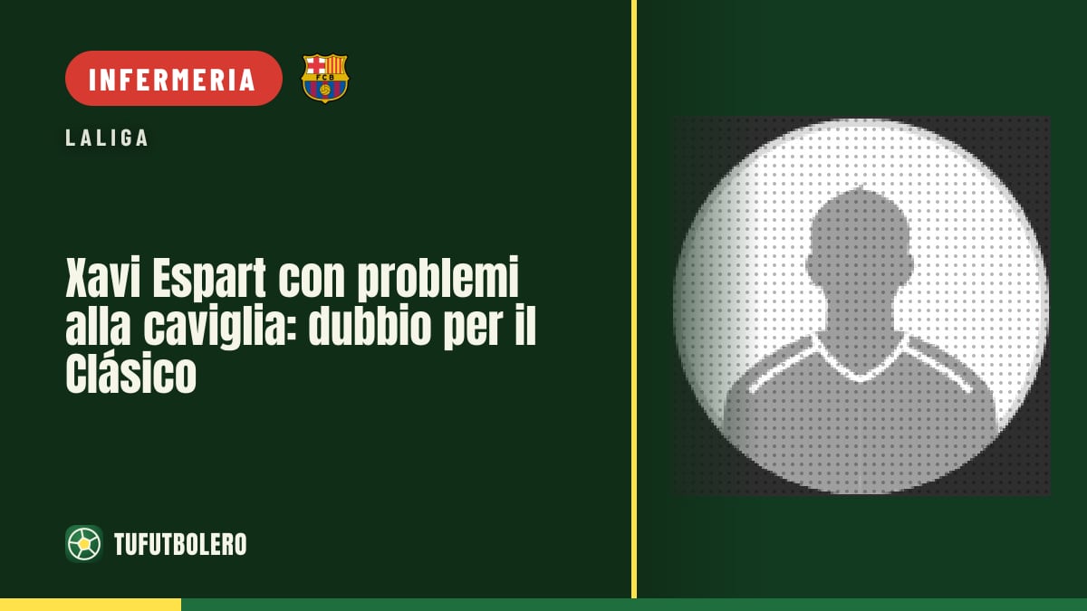 Xavi Espart con problemi alla caviglia: dubbio per il Clásico