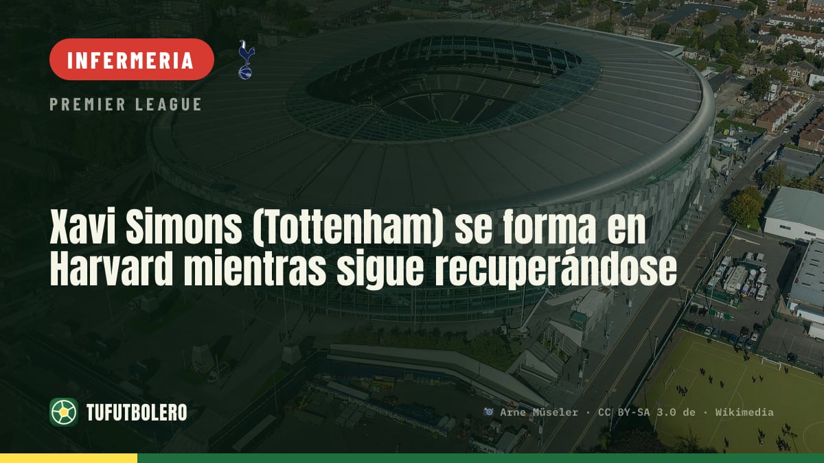 Xavi Simons (Tottenham) a Harvard mentre recupera dall’infortunio