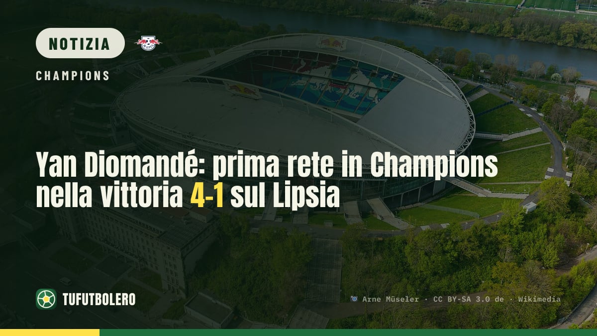 Yan Diomandé: prima rete in Champions nella vittoria 4-1 sul Lipsia