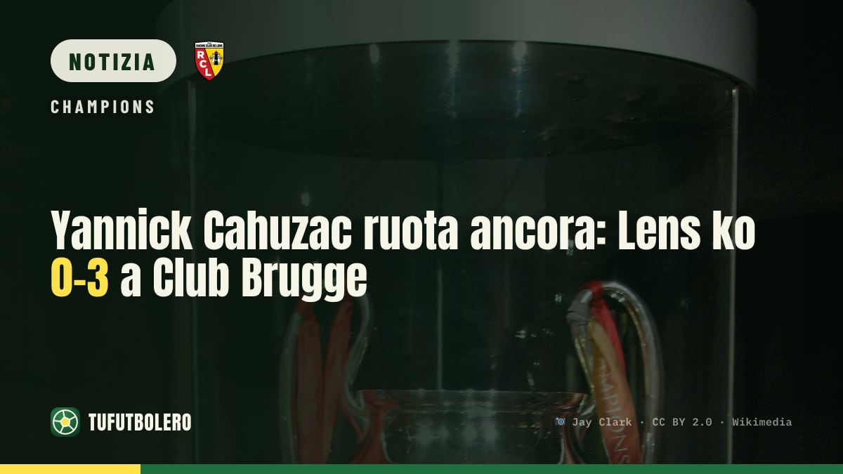 Yannick Cahuzac ruota ancora: Lens ko 0-3 a Club Brugge