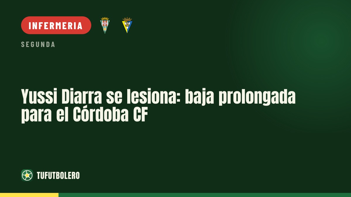 Yussi Diarra ko: recupero prolungato per il Córdoba CF
