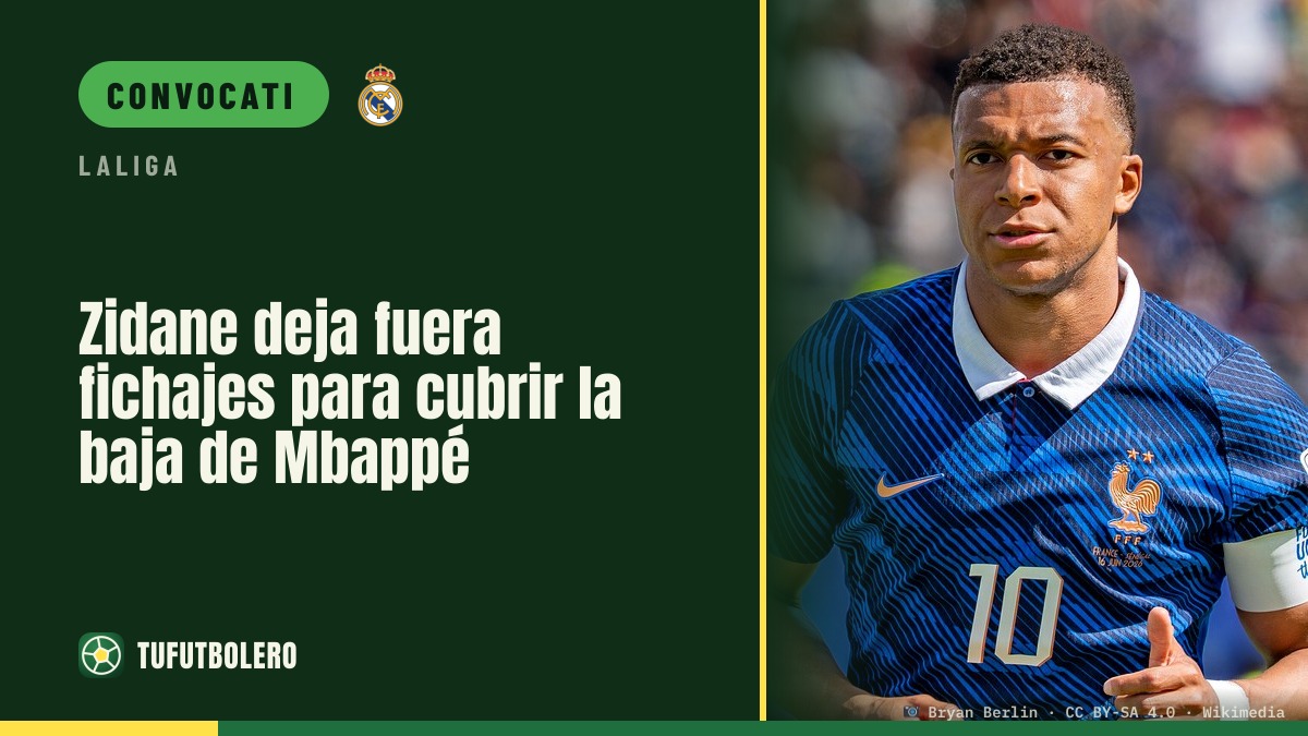 Zidane: nessuna nuova convocazione per sostituire Mbappé