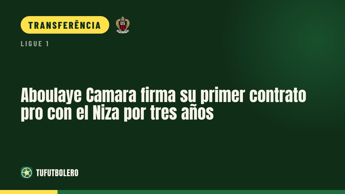 Aboulaye Camara assina o primeiro contrato profissional com o Nice por três anos