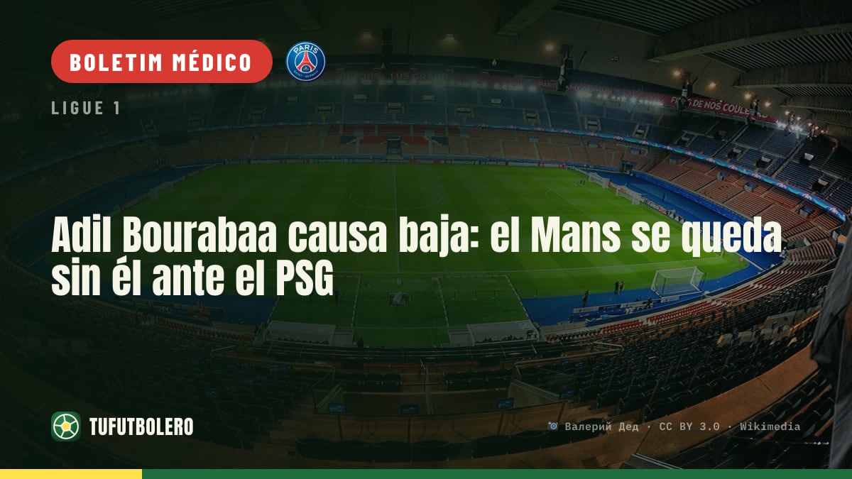 Adil Bourabaa falha: o Mans fica sem ele contra o PSG