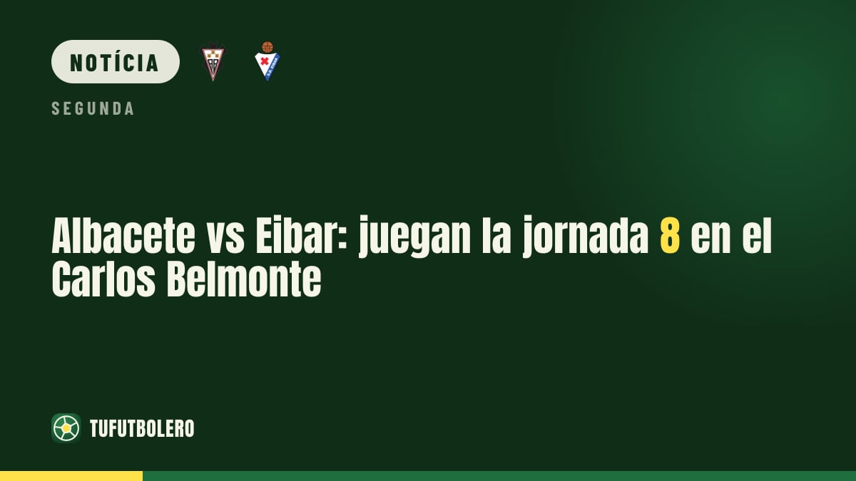 Albacete x Eibar: joga-se a 8.ª jornada no Carlos Belmonte