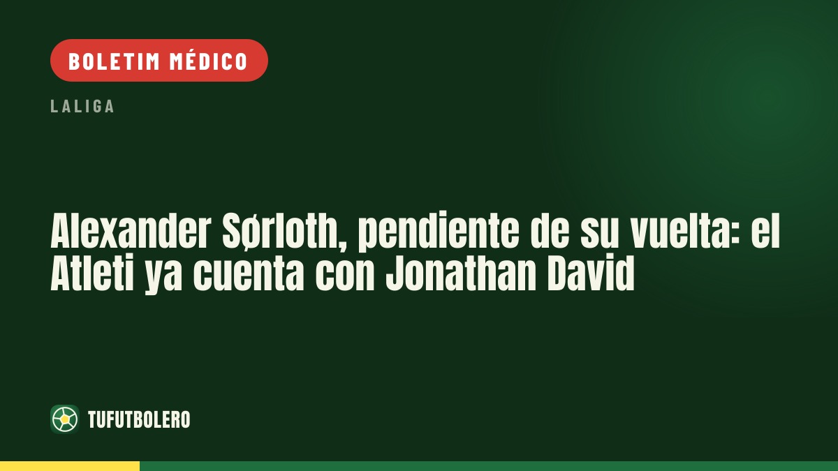 Alexander Sørloth volta em dúvida e o Atlético já aposta em Jonathan David