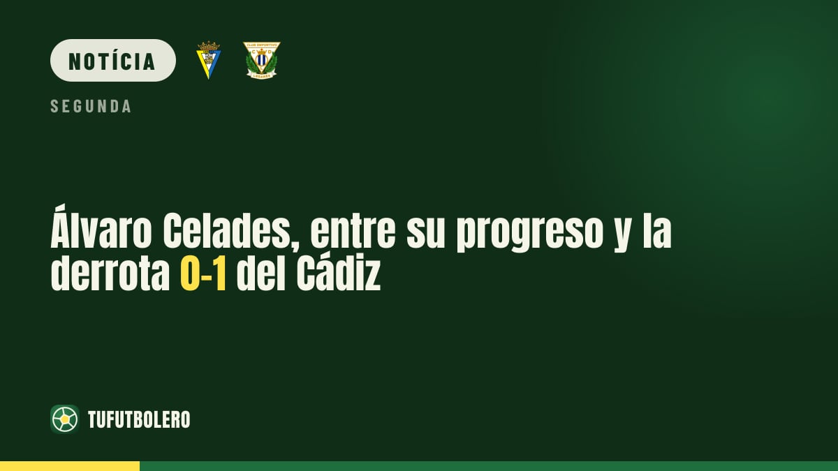 Álvaro Celades sob pressão após o Cádiz perder 0-1 para o Sporting