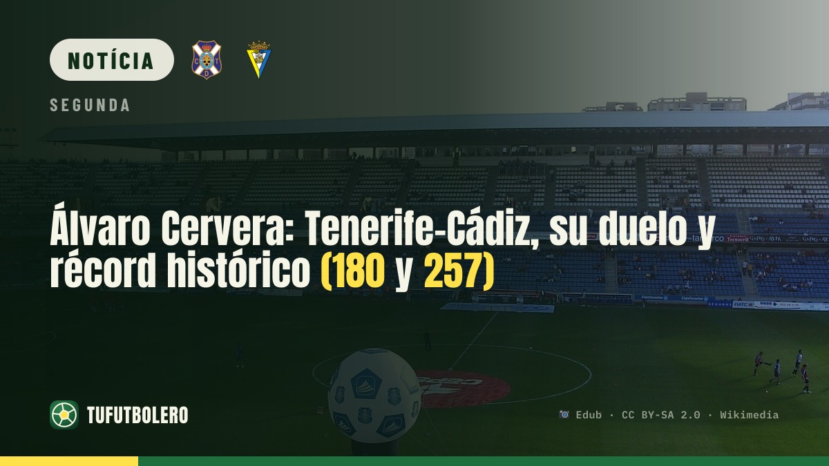 Álvaro Cervera: Tenerife–Cádiz, o seu duelo e recorde histórico (180 e 257)