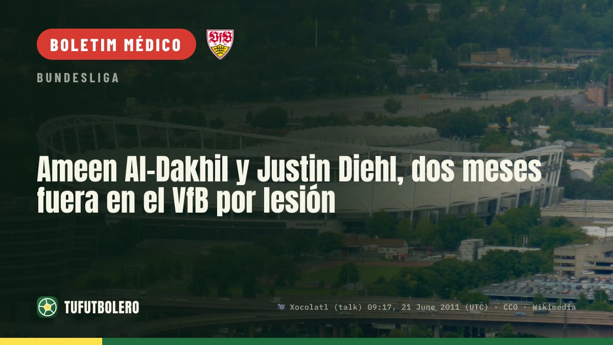 Ameen Al-Dakhil e Justin Diehl seguem fora no VfB por lesão