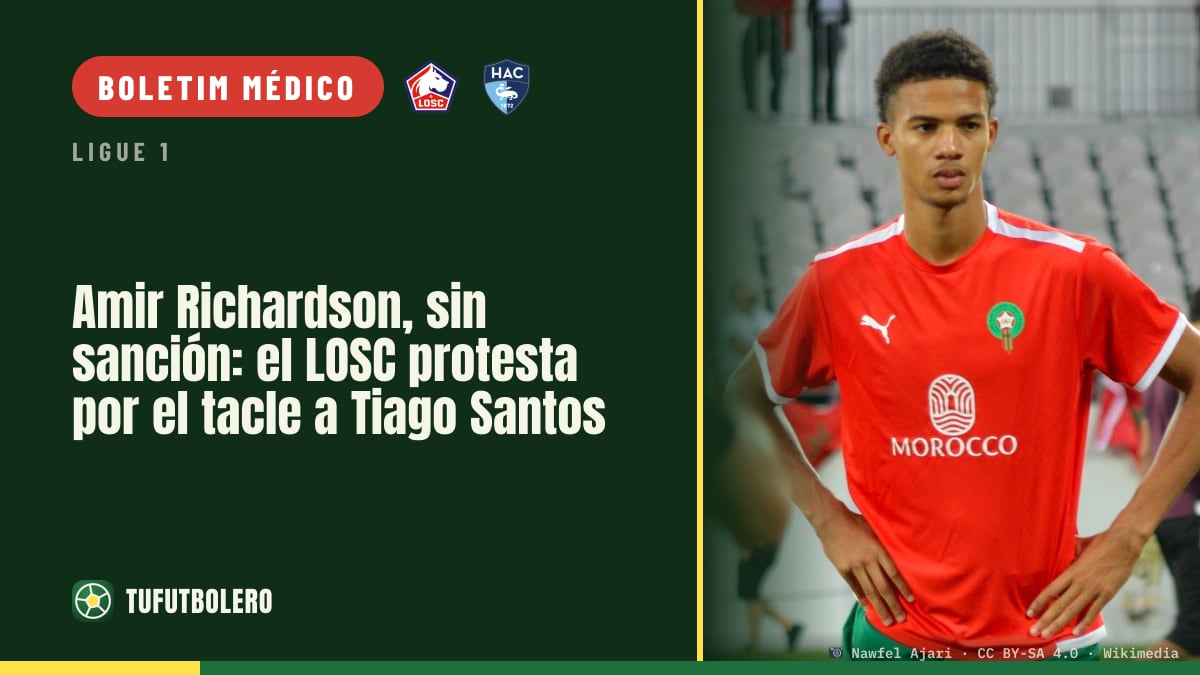 Amir Richardson sem punição: o LOSC protesta por choque em Tiago Santos