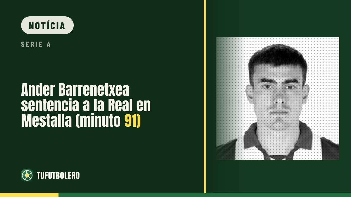 Ander Barrenetxea decide para a Real em Mestalla (91')