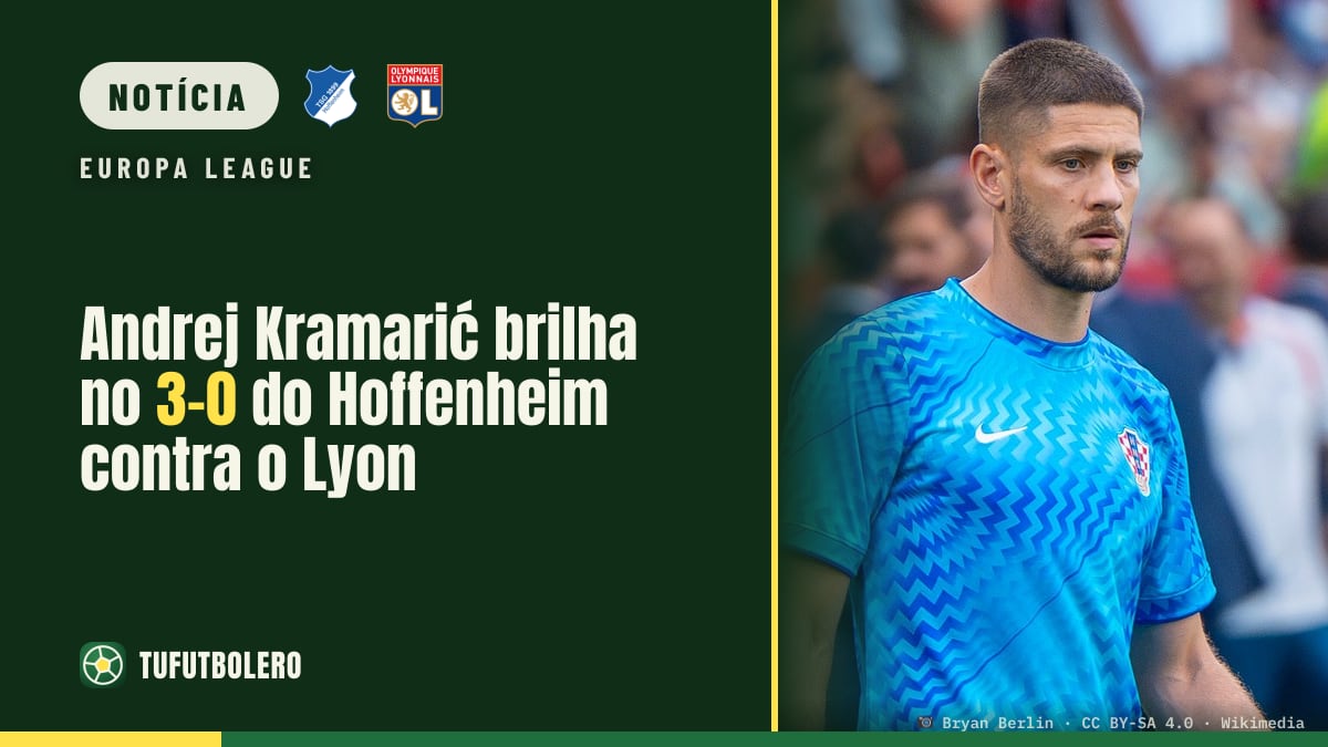 Andrej Kramarić brilha no 3-0 do Hoffenheim contra o Lyon